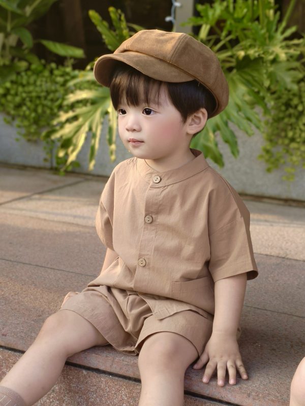 Nón Beret (mũ nồi) da lộn phong cách Vintage