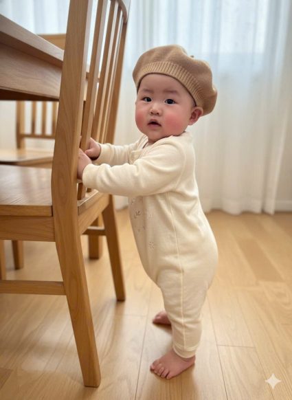 Nón Beret (mũ nồi) dệt kim phong cách Vintage